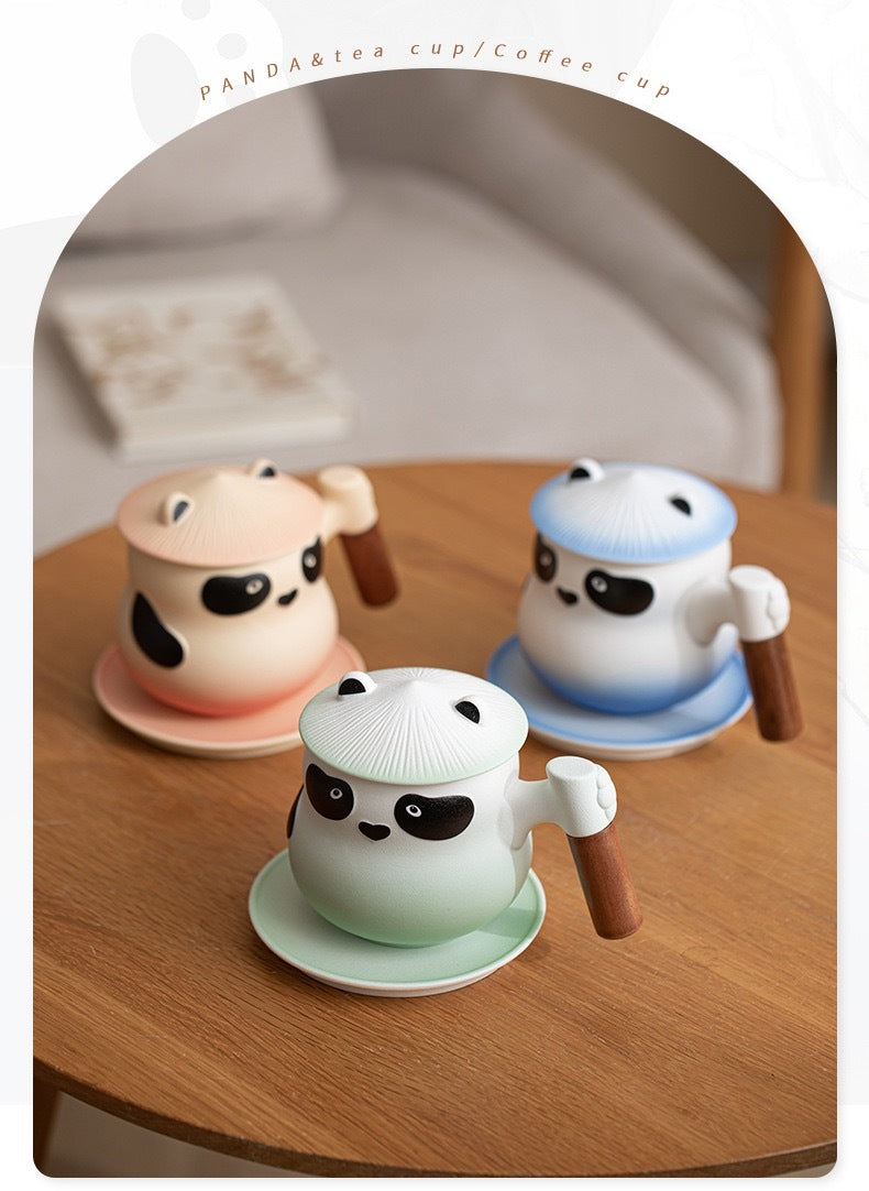 panda tea coffee cup color overview