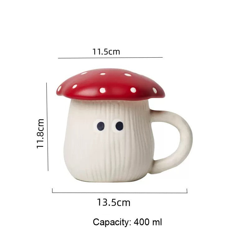Red Mushroom Ceramic Tableware - Mushroom Mug