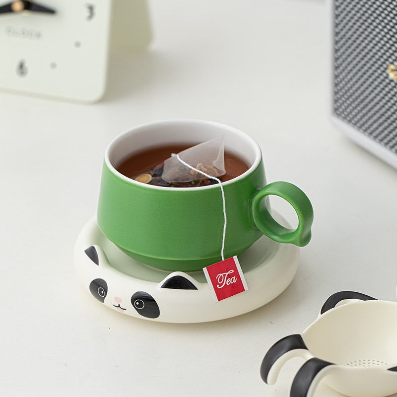 bathing panda round handle tea lifestyle