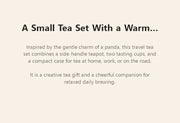 panda side handle tea set concept