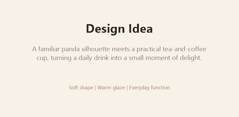 panda tea coffee cup design idea