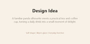panda tea coffee cup design idea