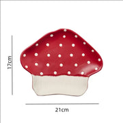Red Mushroom Ceramic Tableware - Mushroom Cap Plate