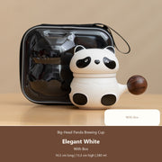 big head panda brewing cup elegant white with box