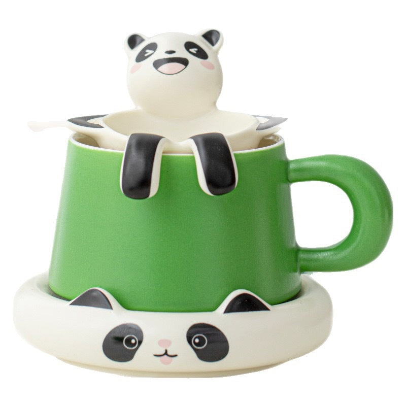 bathing panda streamline handle isolated