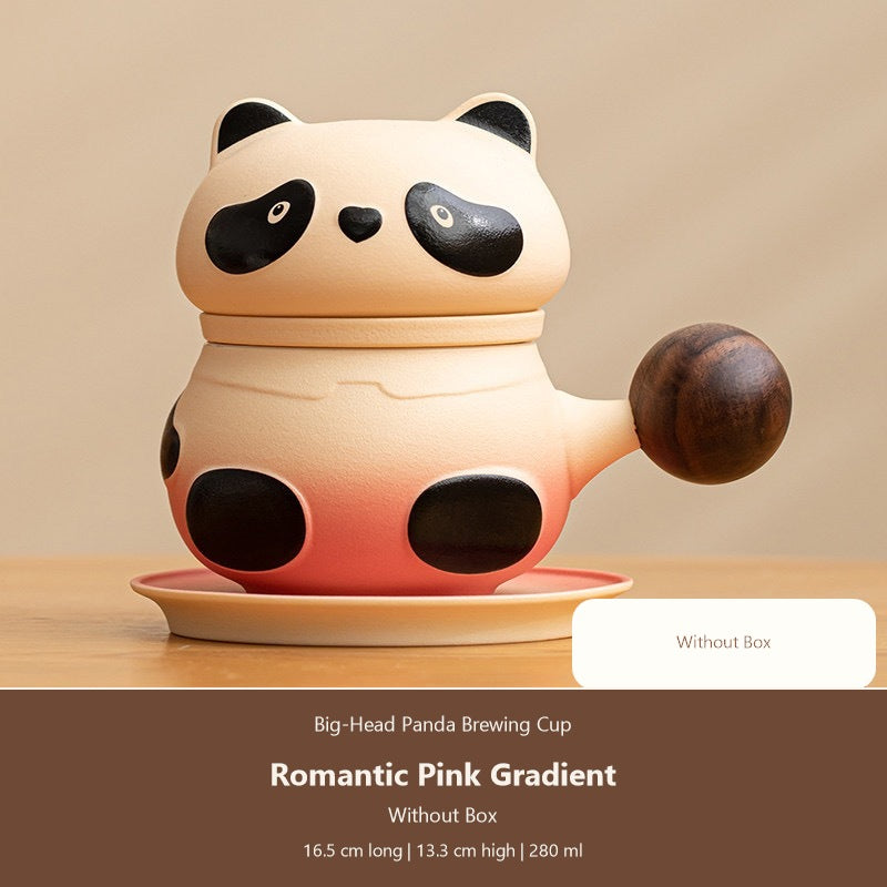 big head panda brewing cup romantic pink without box