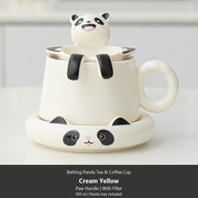 bathing panda cream yellow paw with filter