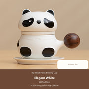 big head panda brewing cup elegant white without box