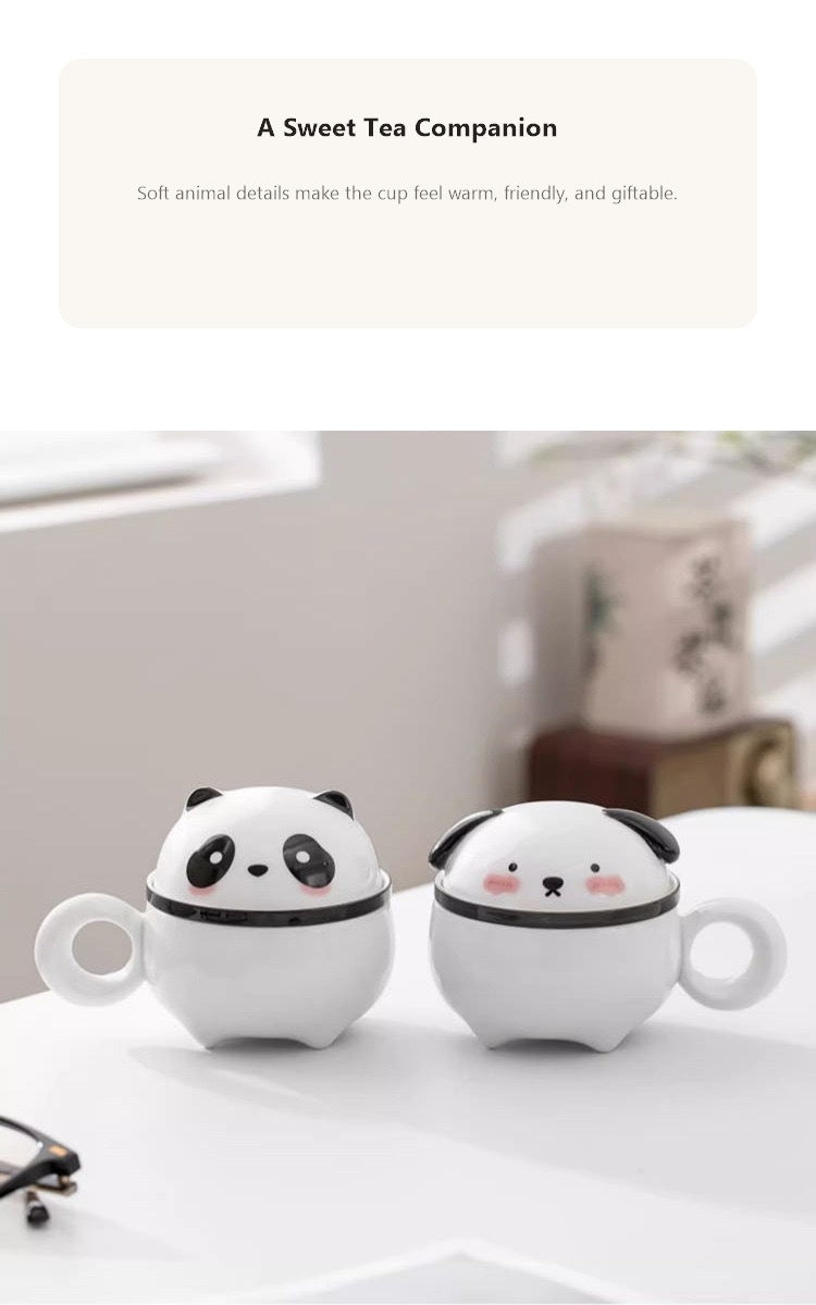 animal world brewing cup tea companion