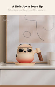 panda tea coffee cup good mood