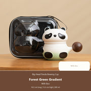 big head panda brewing cup forest green with box