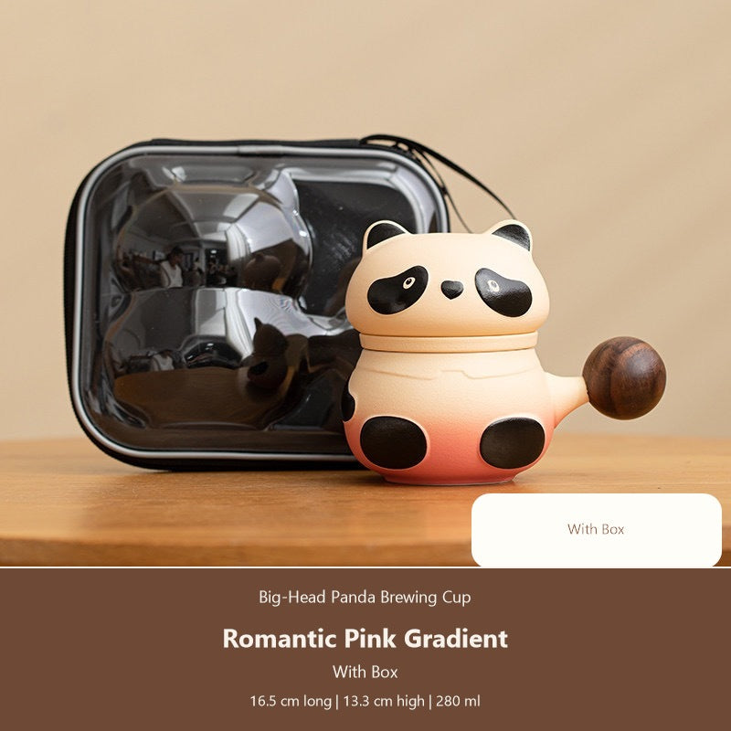 big head panda brewing cup romantic pink with box