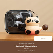big head panda brewing cup romantic pink with box