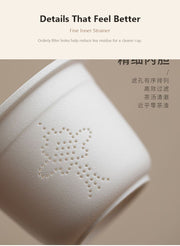 panda tea coffee cup fine strainer