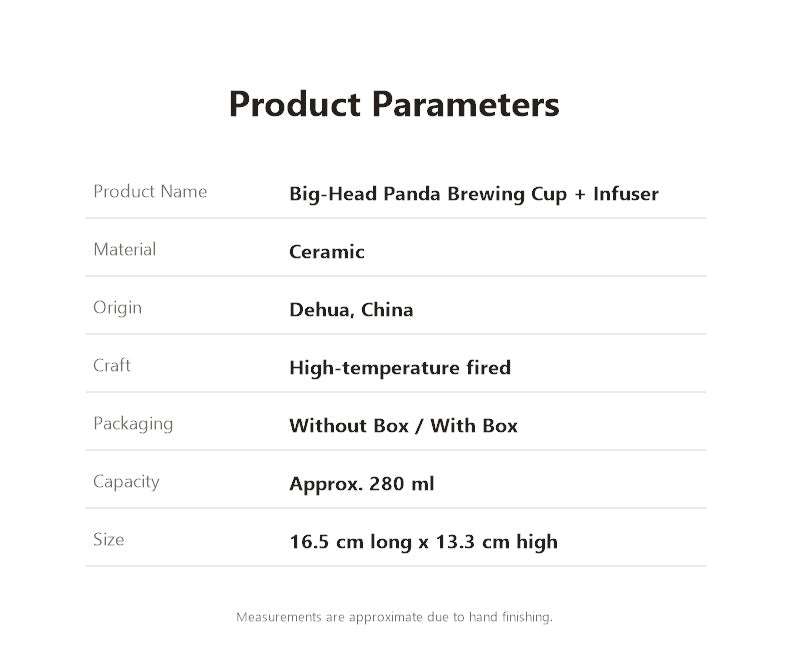big head panda brewing cup product parameters
