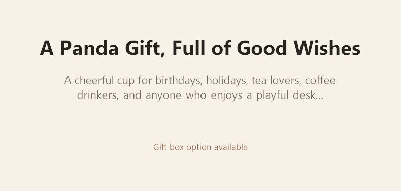 panda tea coffee cup gift message