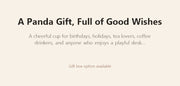 panda tea coffee cup gift message