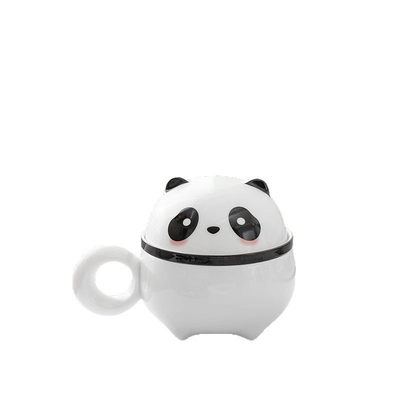 animal world brewing cup panda isolated