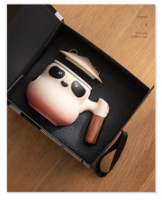 panda tea coffee cup open gift box