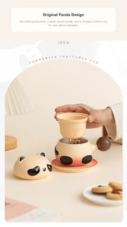 big head panda brewing cup design concept