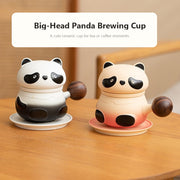 big head panda brewing cup pair display