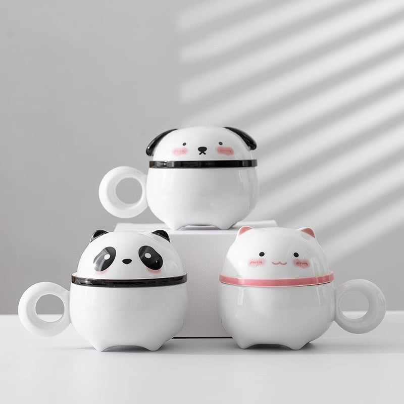animal world brewing cup trio scene