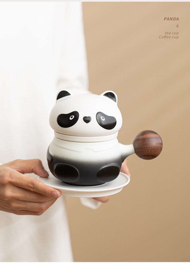 big head panda brewing cup handheld
