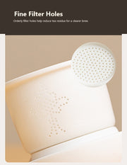 panda side handle tea set fine filter