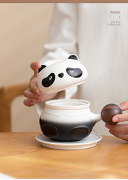 big head panda brewing cup open lid