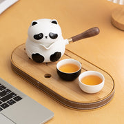 panda side handle tea set white lifestyle