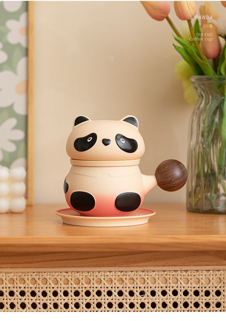 big head panda brewing cup pink lifestyle