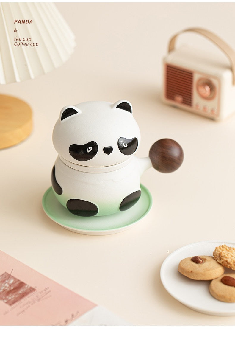 big head panda brewing cup green cookie scene
