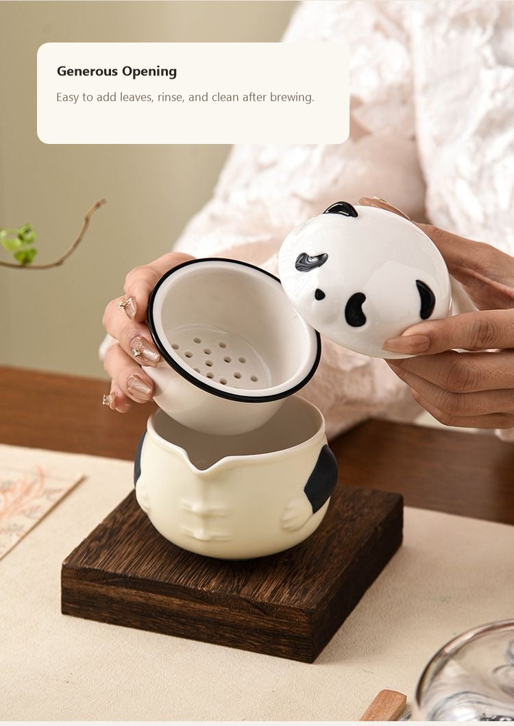 Panda Travel Tea Set clean generous opening English display