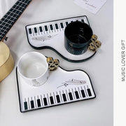 Piano Key Tea Cup black and white color options as a music lover gift