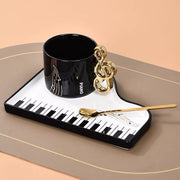 Black Piano Key Tea Cup studio product image